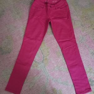 Hot pink skinny jeans